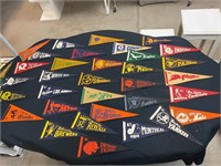 Large lot of small vintage NFL pennants