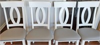 4 CANADEL White CHAIRS, KITTLES - NO SHIPPING