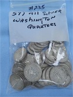 (57) All Silver Washington Quarters