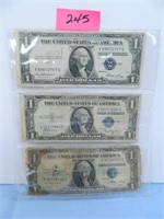 (3) 1935 Ser. $1 Silver Cert. (Some As Is)