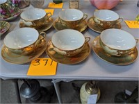 Hand Painted Nippon Cups & Saucers