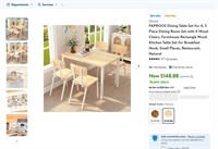 N2266  PAPROOS Dining Set - 5 Piece Farmhouse