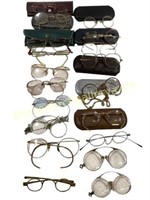 Collection of Vintage Eyeglasses and Spectacles
