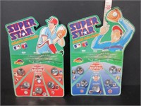 2 SEALED PACKS 1990 SUPER STAR BASEBALL MARBLES