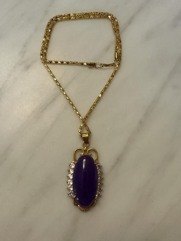 CHINESE PURPLE JADE NECKLACE? NOTE
