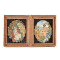 Two English religious needleworks