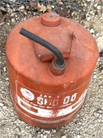 Vintage metal gas container