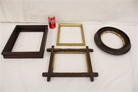 Lot of 4 Oval & Deep Picture Frames