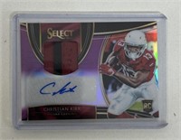 CHRISTIAN KIRK AUTOGRAPHED PATCH FOOTBALL CARD