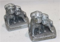 ORPHANS DOG BOOKENDS METAL
