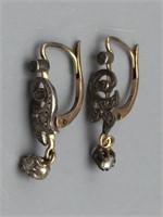 16k/sterling diamond earrings