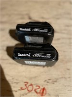 Makita Batteries 18V x2
