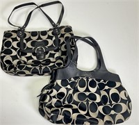 X2 black and tan coach purses