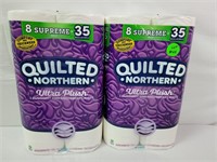 Toilet Paper - Quilted Northern 3 ply - 8 rolls x