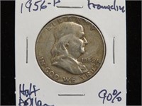 1956 P FRANKLIN HALF DOLLAR 90%