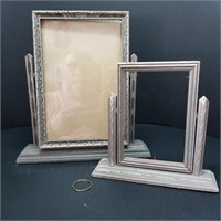 DECO WOODEN SWING PICTURE FRAMES STANDING 2 PCS