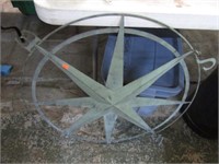 DECORATIVE METAL COMPASS -- SOME BENDS