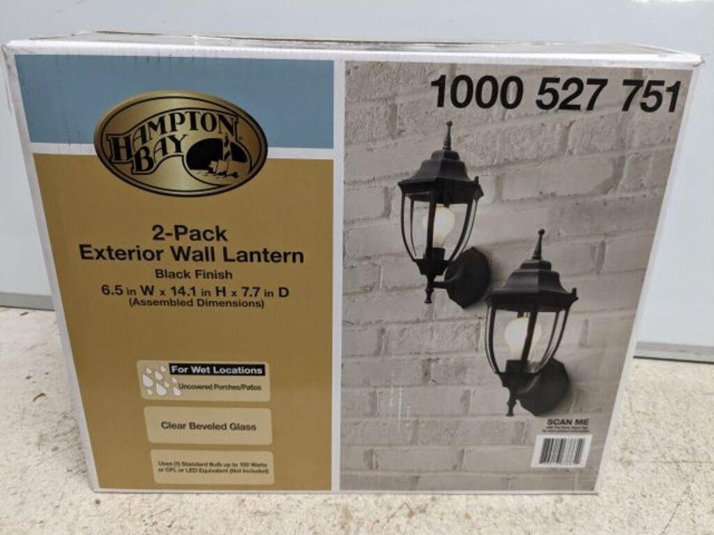 HAMPTON BAY 2 PC EXTERIOR WALL LANTERNS