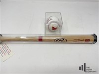 " Hall of Fame “ Signature Bat and Ball