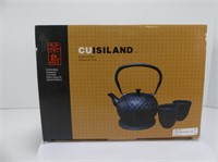 CUISILAND ENAMEL CAST IRON TEA SET IN BOX