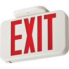 Lithionia LED Exit Sign White/Red A91