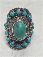 Exquisite silver and turquoise very intricately