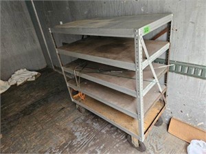 Metal Shelving Unit on Wheels-5 shelves