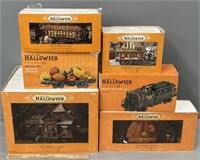 Halloween Snow Village Boxed Lot Collection