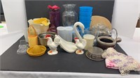 Large lot of kitchen supplies. Coasters, salt and