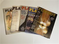 Lot of 4 Vintage 1970s Playboy Magazines