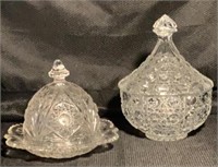2 Pieces of Pattern Glass