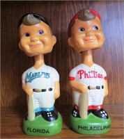 2 - BOBBLE HEADS, MARLINS & PHILLIES