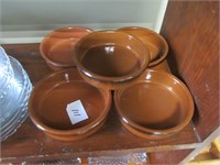 5 Glazed Clay Dishes