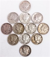 Coin 12 Key Date Mercury Dimes