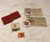 Vintage Railroad Matches and Buttons