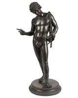 Bronze Nude Man with Fig Leaf