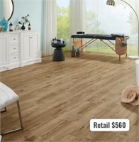 Waterproof Vinyl Plank Flooring covers 139sq.ft.