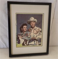PICTURE OF ROY ROGERS & DALE EVANS, FRAMED,