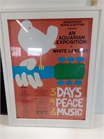 Woodstock Music Framed Picture