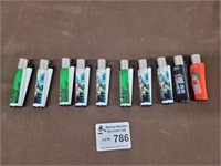 10 New Clipper short wheel Lighters (test working)