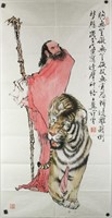 Chinese WC Painting on Paper Signed Fan Zeng 1938-
