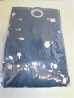 NEW Large Dark Blue with Silver Circles Curtain