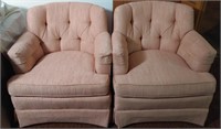 (G) Lot of 2 Coral Lounge Arm Chairs