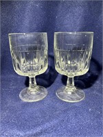 Set of 2 Crystal Wine Glasses