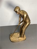Vintage brass golfer
