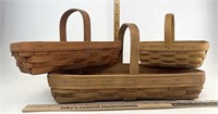 Longaberger Assorted baskets with stationary