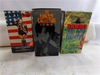 (3) Sets of VHS Tapes (1) Patton (1) Rambo Trilogy