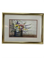 Joan Rothel signed original watercolor art still