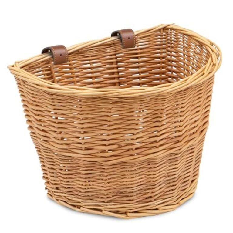 Prosource Wicker Bike Basket Front Cargo for