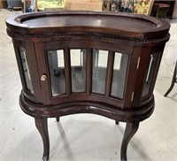 Reproduction Kidney Curio Cabinet